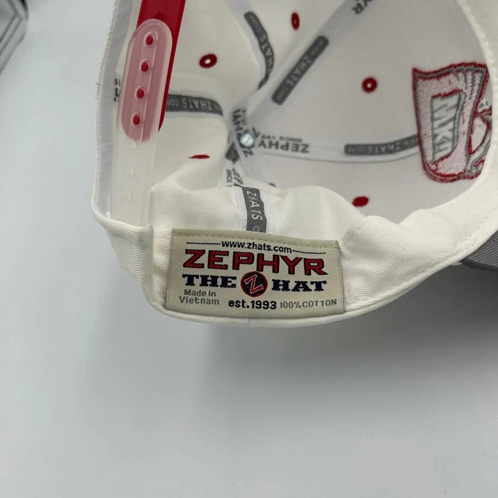 Zephyr WKU Hat Mens OSFA White Red Tribal Print Snapback Cap